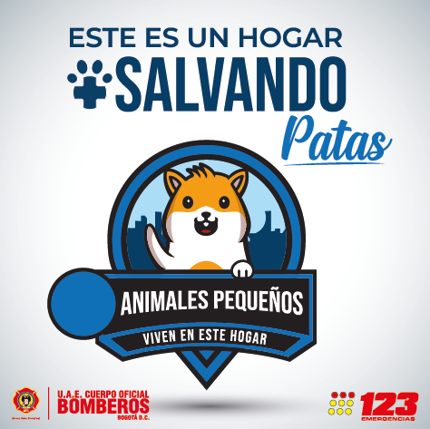 stiker de animales pequeños salvando patas