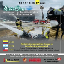 Maniobra de aseguramiento de agua en incendios de gran magnitud