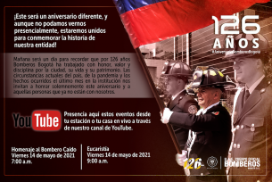 Homenaje al Bombero Caído - 126 años de Bomberos Bogotá