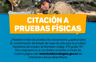 Citación a pruebas físicas