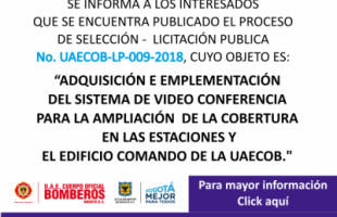 LICITACIÓN PÚBLICA No. UAECOB-LP-009-2018