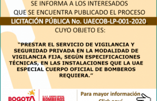 LICITACIÓN PÚBLICA No. UAECOB-LP-001-2020