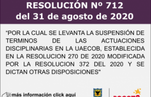 RESOLUCIÓN No. 712 del 31 de agosto de 2020