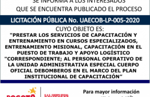 LICITACIÓN PUBLICA No. UAECOB-LP- 005-2020