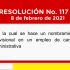 Resolución No. 117 DE 2021