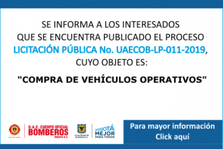 LICITACIÓN PÚBLICA No. UAECOB-LP-011-2019