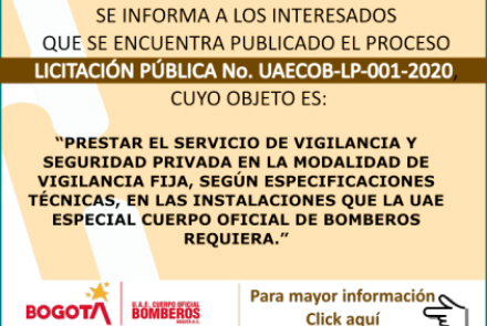 LICITACIÓN PÚBLICA No. UAECOB-LP-001-2020