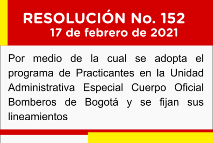Resolución No. 152 DE 2021