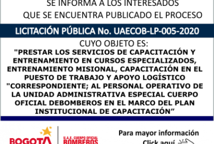 LICITACIÓN PUBLICA No. UAECOB-LP- 005-2020