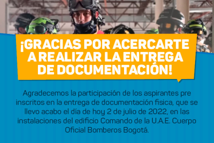 Gracias por acercarte a realizar la entrega de documentación